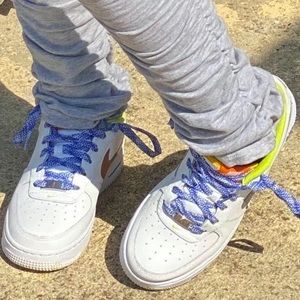 Nike Air Force 1 LV8 Kids white lime blue